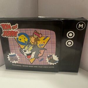 TOM and JERRY Boxer Briefs & Socks Gift Set + Bonus Tank (Size M)